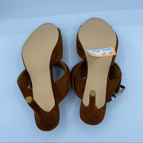 XYD Elegant Suede Open Toe Cross Strap Sandals - Picture 10 of 10